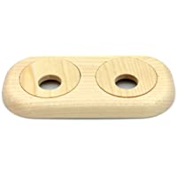 Roseta doble para tubos de calefacción- madera maciza- para tubo diámetros: 15 mm- 19 mm- 22 mm- rosetones- protectoras…